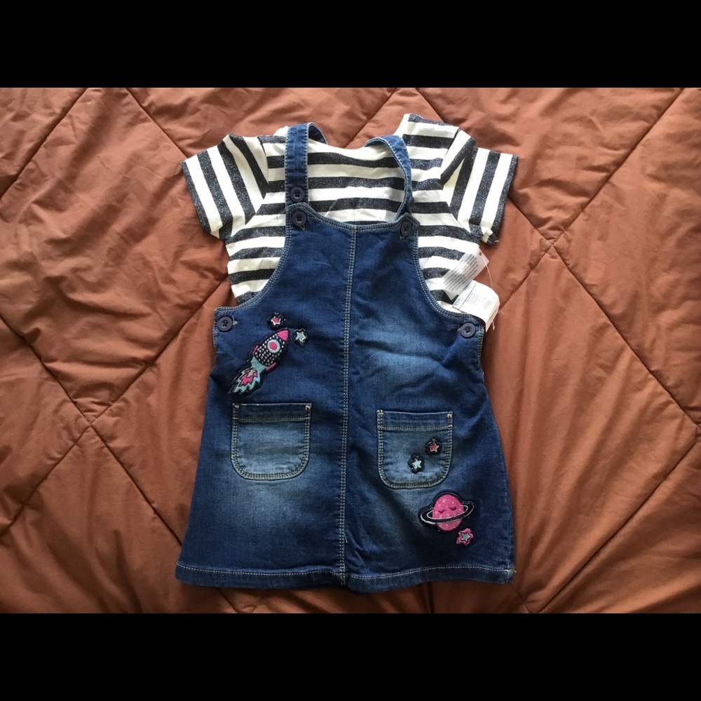 2/3 years pinafore 2 piece set